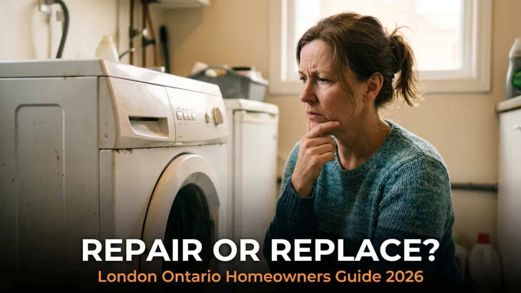 London Ontario homeowner deciding whether to repair or replace an appliance