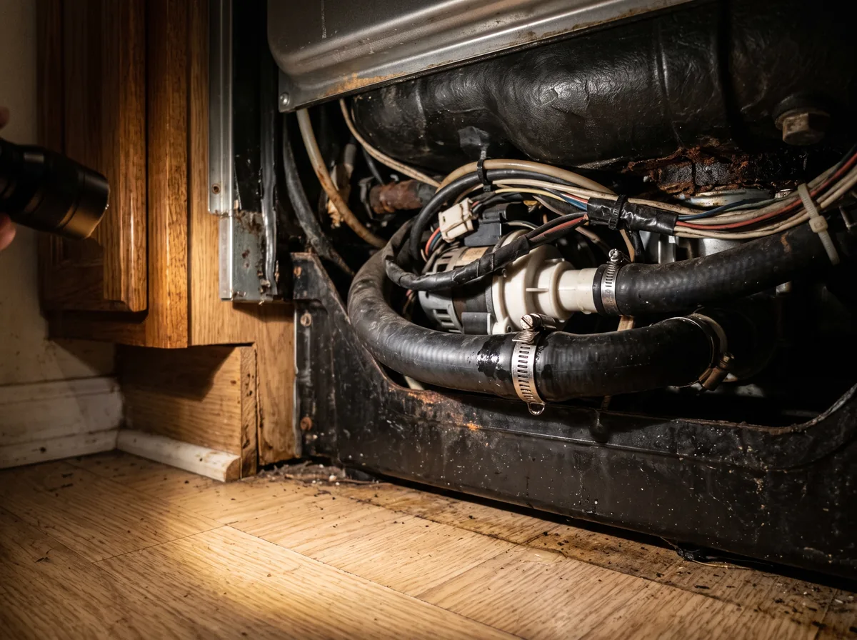 dishwasher leaking from bottom worn pump