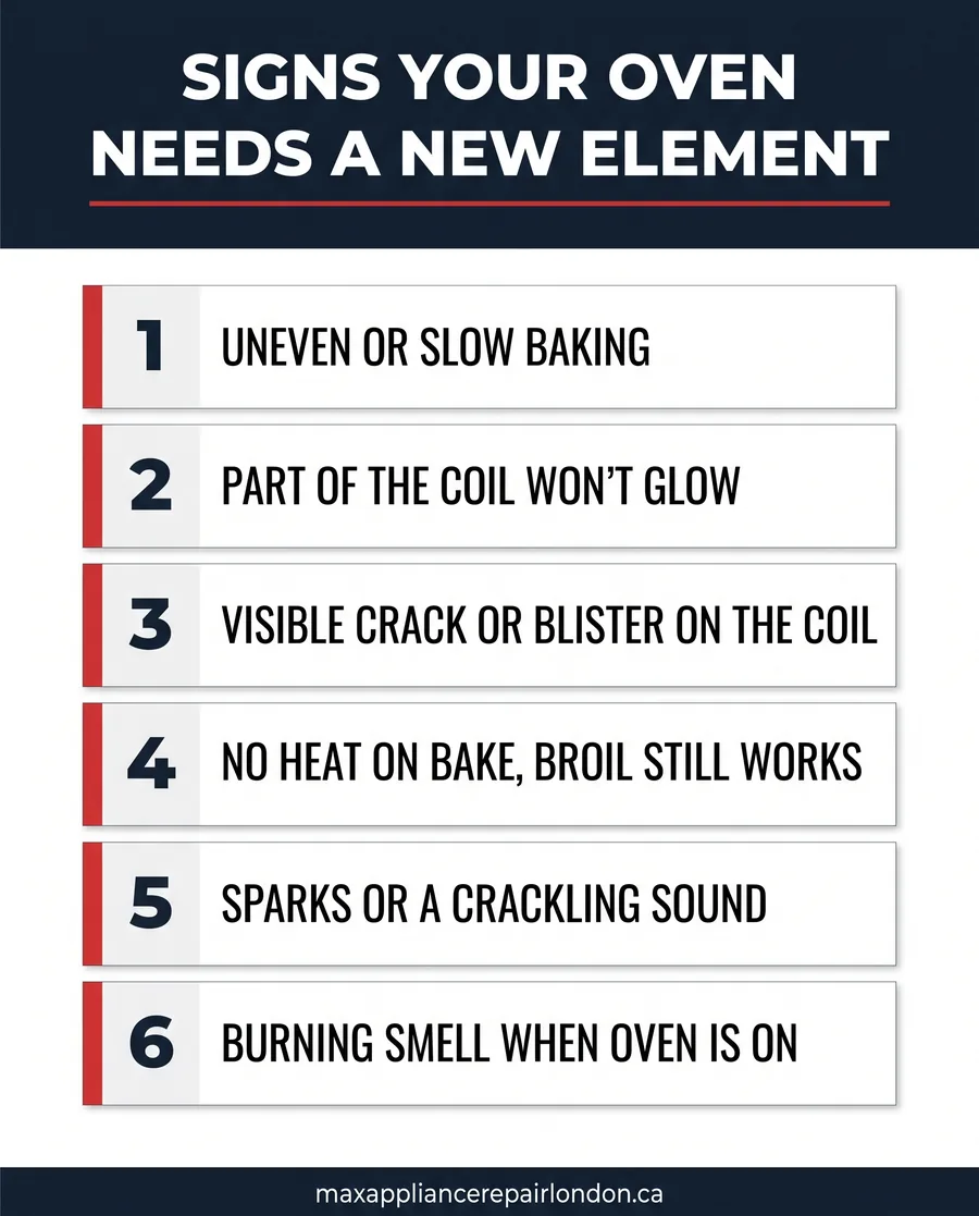 signs oven bake element is bad infographic signs oven bake element is bad infographic